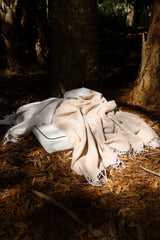 Reisedecke "Light Companion" aus Cashmere und Merino "Color Blocks Beige"