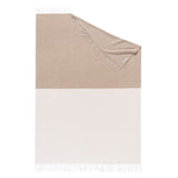 Reisedecke "Light Companion" aus Cashmere und Merino "Color Blocks Beige"