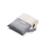 Reisedecke "Light Companion" aus Cashmere und Merino "Color Blocks Grey"