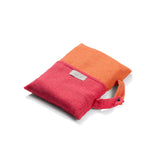 Reisedecke "Light Companion" aus Kaschmir und Merino "Color Blocks Pink Orange"