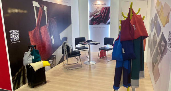 TFWA Singapore stand Catharina Mende travel accessories and travel blankets