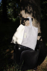 Reisedecke "Light Companion" aus Cashmere und Merino "Color Blocks Grey"